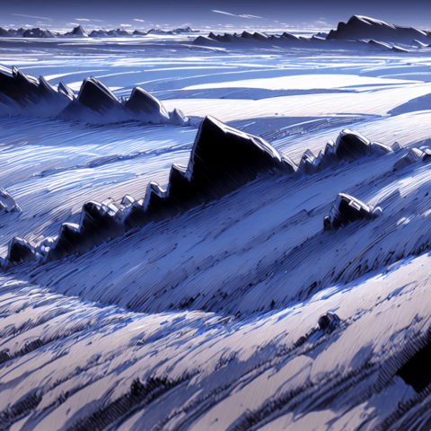 Snow dunes